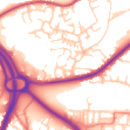Daytime road noise heatmap for OL2 5BT