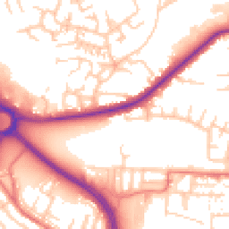 Daytime road noise heatmap for OL2 5BW