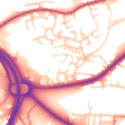 Daytime road noise heatmap for OL2 5DE