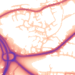 Daytime road noise heatmap for OL2 5DQ