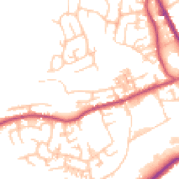 Daytime road noise heatmap for OL2 5NE