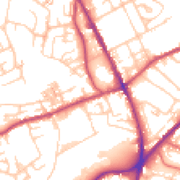 Daytime road noise heatmap for OL2 5QG