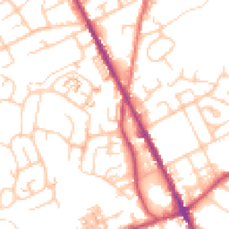 Daytime road noise heatmap for OL2 5RD