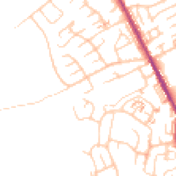 Daytime road noise heatmap for OL2 5TW