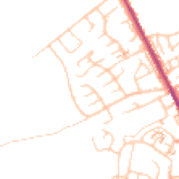 Daytime road noise heatmap for OL2 5XR