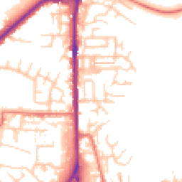 Daytime road noise heatmap for OL2 6AQ