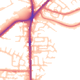 Daytime road noise heatmap for OL2 6AY