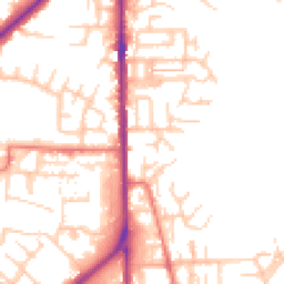 Daytime road noise heatmap for OL2 6DE