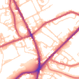 Daytime road noise heatmap for OL2 6DP