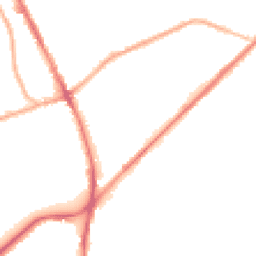 Night-time road noise heatmap for OL2 6EQ