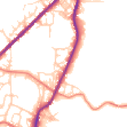 Daytime road noise heatmap for OL2 6SN