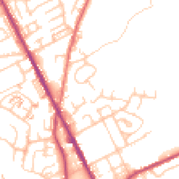 Daytime road noise heatmap for OL2 6YE