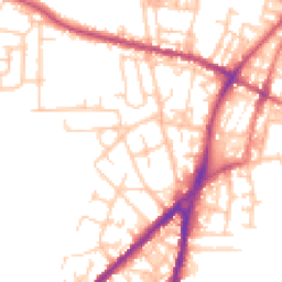 Daytime road noise heatmap for OL2 7BT