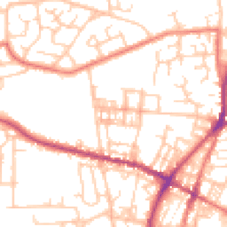 Daytime road noise heatmap for OL2 7SR