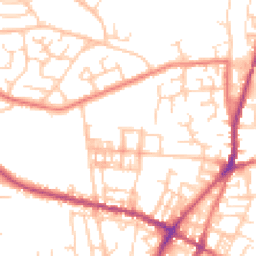 Daytime road noise heatmap for OL2 7SU