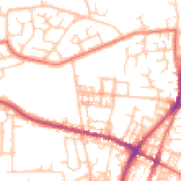 Daytime road noise heatmap for OL2 7SW