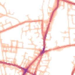 Daytime road noise heatmap for OL2 7UU
