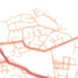 Daytime road noise heatmap for OL2 7YB