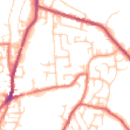 Daytime road noise heatmap for OL2 8EB