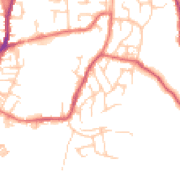 Daytime road noise heatmap for OL2 8JR