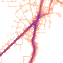 Daytime road noise heatmap for OL2 8SL