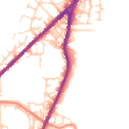 Daytime road noise heatmap for OL2 8SU