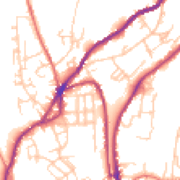 Daytime road noise heatmap for OL5 0AF