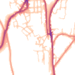 Daytime road noise heatmap for OL5 0AW