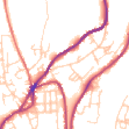 Daytime road noise heatmap for OL5 0BL