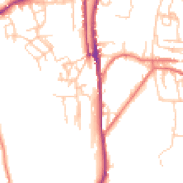 Daytime road noise heatmap for OL5 0DT