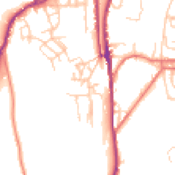 Daytime road noise heatmap for OL5 0DU