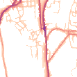 Daytime road noise heatmap for OL5 0DX