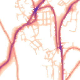 Daytime road noise heatmap for OL5 0DZ