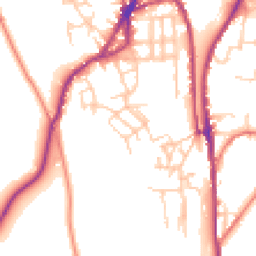 Daytime road noise heatmap for OL5 0ED