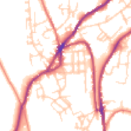 Daytime road noise heatmap for OL5 0HF