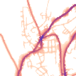 Daytime road noise heatmap for OL5 0NZ