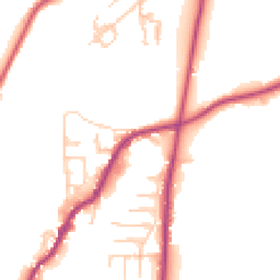 Daytime road noise heatmap for OL5 9BW