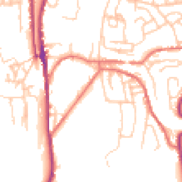 Daytime road noise heatmap for OL5 9FJ