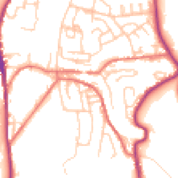 Daytime road noise heatmap for OL5 9NU