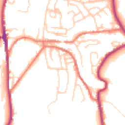 Daytime road noise heatmap for OL5 9NX