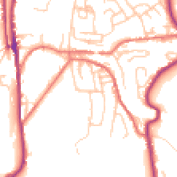 Daytime road noise heatmap for OL5 9NY
