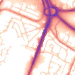 Daytime road noise heatmap for OL9 0AB
