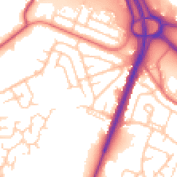 Daytime road noise heatmap for OL9 0AN