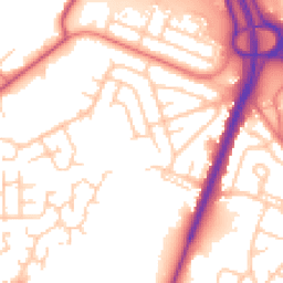Daytime road noise heatmap for OL9 0BB