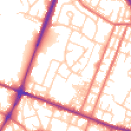 Daytime road noise heatmap for OL9 0DR