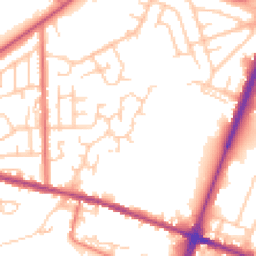 Daytime road noise heatmap for OL9 0LY