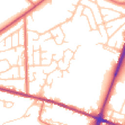 Daytime road noise heatmap for OL9 0QN