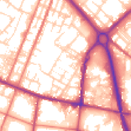 Daytime road noise heatmap for OL9 6LS