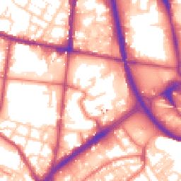 Daytime road noise heatmap for OL9 6TD
