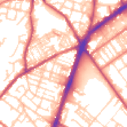 Daytime road noise heatmap for OL9 7BD